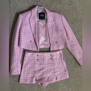 Zara Pink Tweed Set